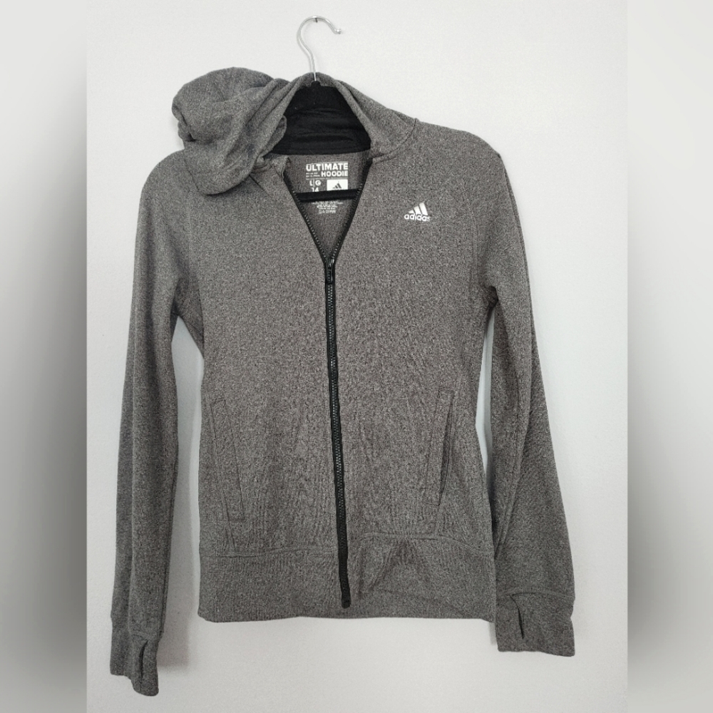 Juniros size Large Adidas zip up hoodie (womens medium) SOLD